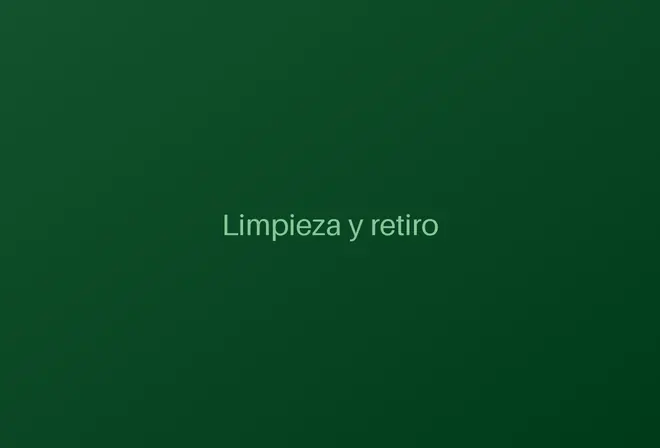 Embolsado y retiro total de restos